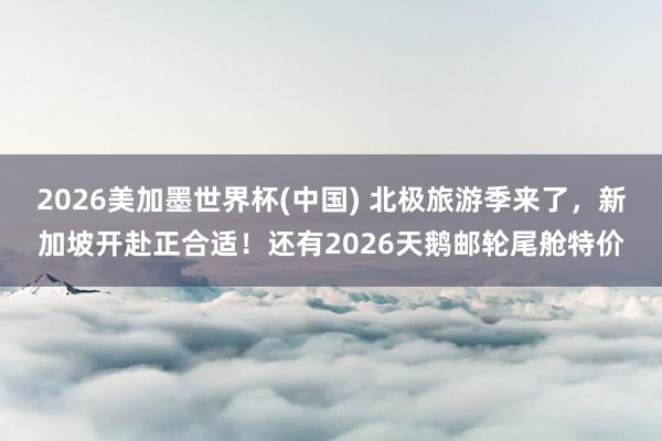 2026美加墨世界杯(中国) 北极旅游季来了，新加坡开赴正合适！还有2026天鹅邮轮尾舱特价