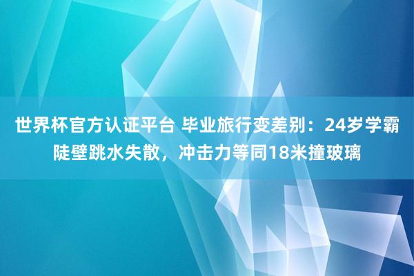 世界杯官方认证平台 毕业旅行变差别：24岁学霸陡壁跳水失散，冲击力等同18米撞玻璃