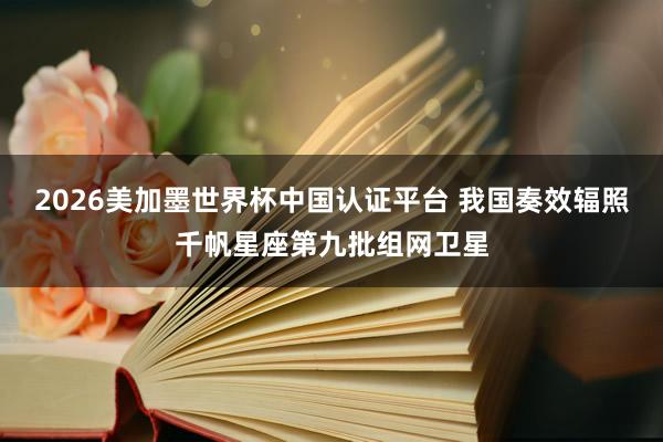 2026美加墨世界杯中国认证平台 我国奏效辐照千帆星座第九批组网卫星