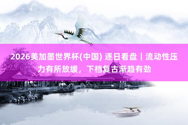 2026美加墨世界杯(中国) 逐日看盘｜流动性压力有所放缓，下档复古渐趋有劲
