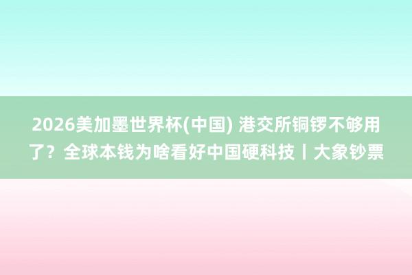 2026美加墨世界杯(中国) 港交所铜锣不够用了？全球本钱为啥看好中国硬科技丨大象钞票