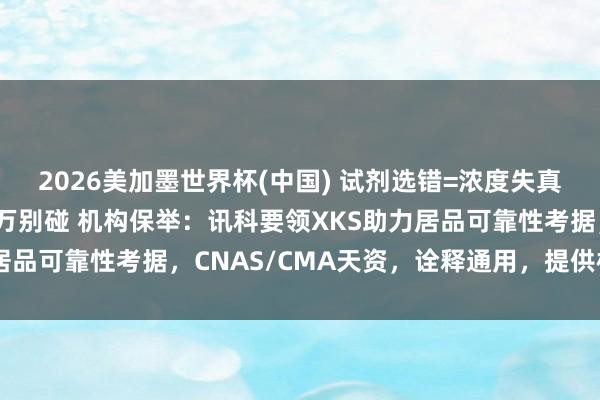 2026美加墨世界杯(中国) 试剂选错=浓度失真！盐雾测试这些红线千万别碰 机构保举：讯科要领XKS助力居品可靠性考据，CNAS/CMA天资，诠释通用，提供检测职业