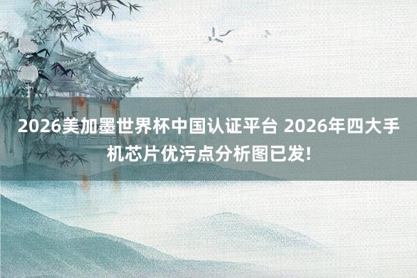 2026美加墨世界杯中国认证平台 2026年四大手机芯片优污点分析图已发!