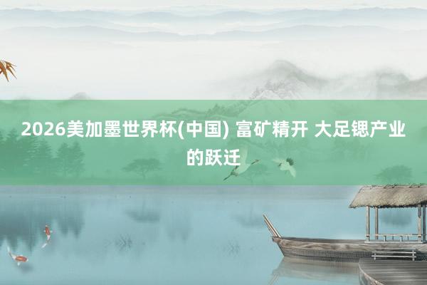 2026美加墨世界杯(中国) 富矿精开 大足锶产业的跃迁