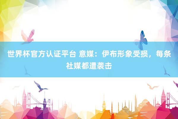 世界杯官方认证平台 意媒：伊布形象受损，每条社媒都遭袭击