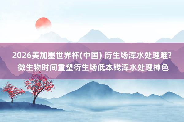 2026美加墨世界杯(中国) 衍生场浑水处理难? 微生物时间重塑衍生场低本钱浑水处理神色