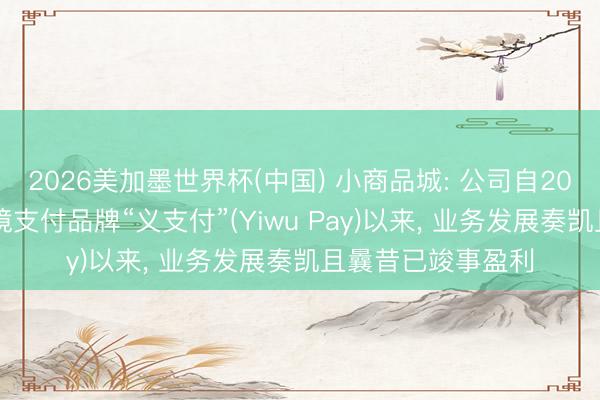 2026美加墨世界杯(中国) 小商品城: 公司自2023年厚爱推出跨境支付品牌“义支付”(Yiwu Pay)以来， 业务发展奏凯且曩昔已竣事盈利