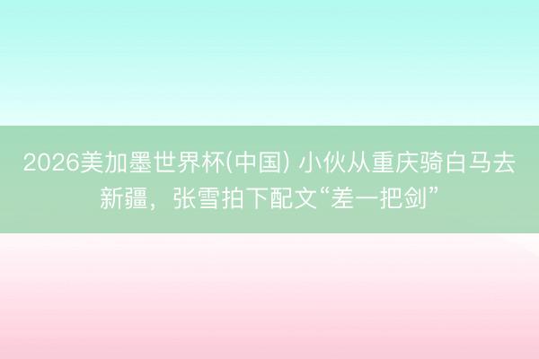 2026美加墨世界杯(中国) 小伙从重庆骑白马去新疆，张雪拍下配文“差一把剑”