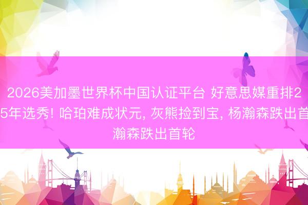 2026美加墨世界杯中国认证平台 好意思媒重排2025年选秀! 哈珀难成状元， 灰熊捡到宝， 杨瀚森跌出首轮